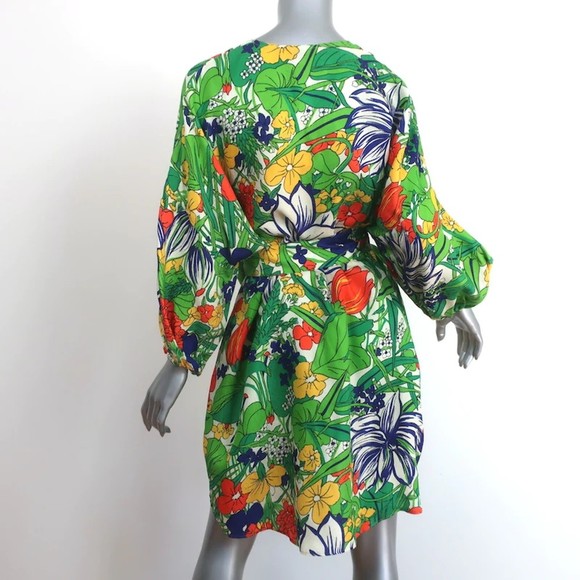 Roseanna Villa Dress Botannique Floral Print Hammered Satin Size 40 NEW - Picture 5 of 8